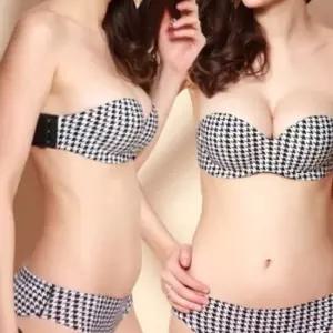 브라 글램 누드브라 웨딩브래지어 체크 오프숄더 논스트랩