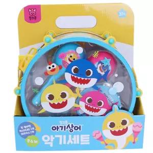 유아 아기상어 북 캐스터네츠 탬버린 악기 세트 장난감 선물용 음악놀이 아동