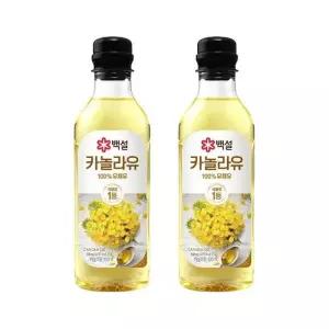 백설 카놀라유 500ml x2개