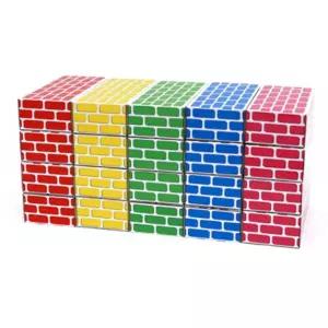 알록달록 벽돌무늬 종이블록 대형 20pcs 어린이집교구 유아 돌아기장난감 쌓기놀이