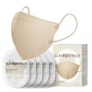 CLA 데일리 새부리형 2D 마스크 대형 성인용 베이지 50매입