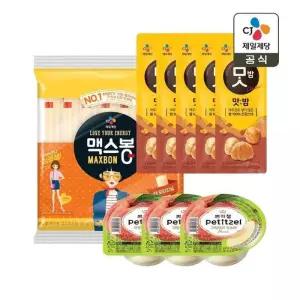 [CJ제일제당] 우리아이 간식세트(맥스봉 525g x1+맛밤5+쁘띠첼 복숭아3)