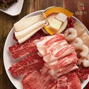 마장가 한우1++(7) 투뿔 갈비살+삼각살+차돌 600g