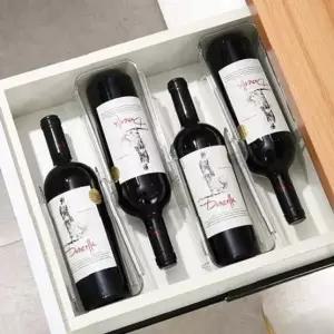 냉장고 와인 병 보관함 투명 와인 거치대 보관대 수납함 와인진열대