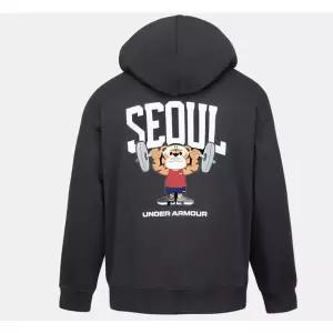 매장정품 언더아머 6014356 001 블랙 APAC 서울 후디 루즈핏 후드티 서울티 10008