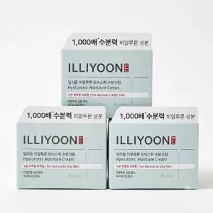 일리윤 히알루론 모이스춰 수분크림 100ml 3개