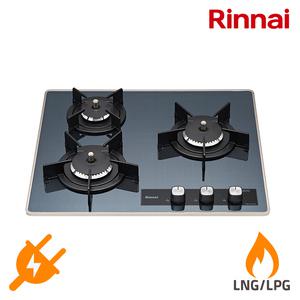 린나이 빌트인 3구 리플렉트 상판 가스렌지 블랙(RBR-PF3600L) 콘센트형