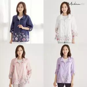 엄마옷 마담4060 플라워바람막이 점퍼-Q2026HJP304001-