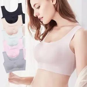 노와이어 브라 스포츠 데일리 무봉제 심리스 브라 베이직 편안한 여성 피트니스 이너웨어 필라테스 런닝