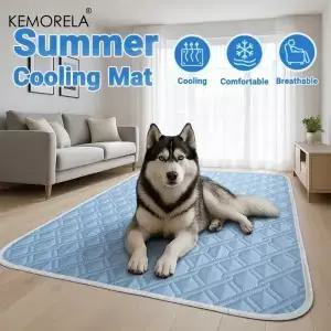 Kemorela 1pc 여름 개 냉각 매트 얼음 슬릭 섬유 직물 강아지와 성견을위한 범용