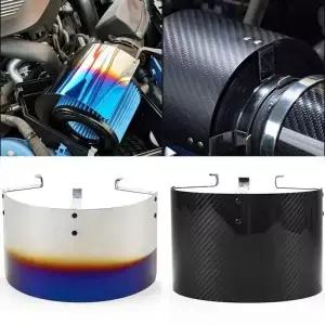 Universal Air Intake Filter Heat Shield Cover Car Cold Cone Sport For 2.5 TO 3.5 Neck