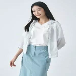 [지센]컬러립 스판 후드 숏 점퍼 LSJPO452_BL