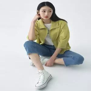[지센]스판 스탠카라 자켓형 집업 숏 점퍼 LSJPO351_GE