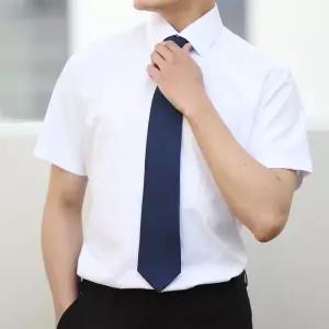 [어셔츠]스탠다드 면 반슬림핏 남성 정장 반팔 와이셔츠