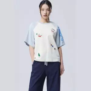 베네통 자수프린트 나그랑 티셔츠 BATS92611 BATS92611JEL 1064618