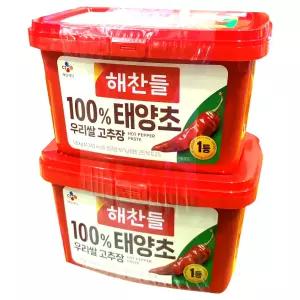 CJ 해찬들 우리쌀 100% 태양초 고추장 1.8kg 2개 코스트코 대용량