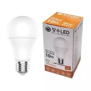 장수램프 LED 벌브 전구 전구색 다마 A19 10W E26