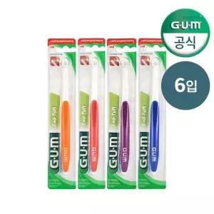 GUM  치과 교정 임플란트 전용 앤드 터프트 칫솔 308 6개입