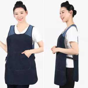 레뷰가운 생활방수 망사앞치마 시원한 원단 버클 조끼 메쉬 원피스 앞치마 LA44