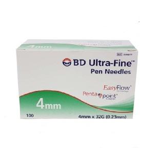 BD 인슐린펜니들 인슐린주사바늘 4MM 100개+알콜솜100매