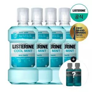 [리스테린][S][그린티100mlx2개증][리스테린] 쿨민트 마일드 750ml x4