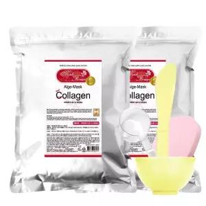 [메디플라워] 대용량 모델링팩 콜라겐 1kg x 2개 팩도구 4종세트 포함