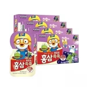 팔도 뽀로로홍삼쏙쏙 포도 블루베리 100ml x 40개