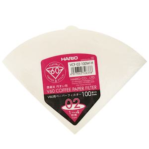 하리오 V60 커피종이필터 1~4잔용 화이트 100매 커피여과지