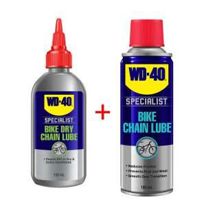 WD-40 자전거오일 바이크 스페셜리스트 건식120ml+복합성윤활유 CHAIN LUBE 세트구성 WD40