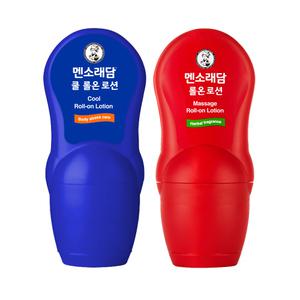 멘소래담 쿨 롤온 로션 50ml + 마사지 핫 롤온 로션 50ml