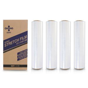 오공 공업용랩 12mic 폭500mm 350미터 4롤(1박스) 스트레치필름 수동용 포장용 산업용 자동 파렛트랩