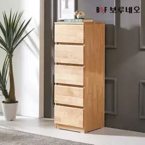 보루네오 앳홈 테드 속깊은 러버 원목 400 5단 광폭서랍장