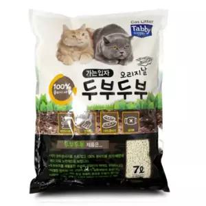 테비토퍼 오리지널 두부두부 고양이 모래 7Lx6개입(가는입자)