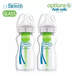 [보리보리/닥터브라운]닥터브라운 와이드넥 옵션스플러스 유리젖병 270ml(2P)