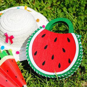 펠트 수박가방 만들기/바느질 놀이/펠트가방/여름 diy/미술키트