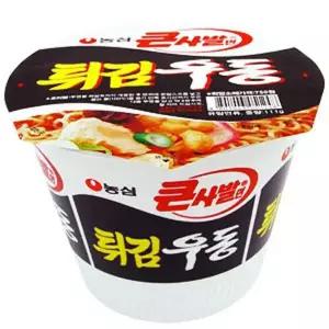 [농심] 튀김우동 큰사발 컵라면 16개입