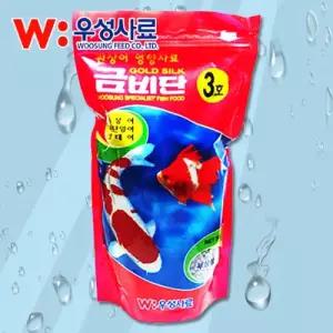 우성 금비단 3호 대형 금붕어 비단잉어 양어장 열대어 관상어 부상성 먹이 사료 500g