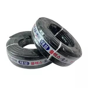 흑편사호스 16mm x 50M 물호스 수도 고무 편사 청소 세차 원예 검정