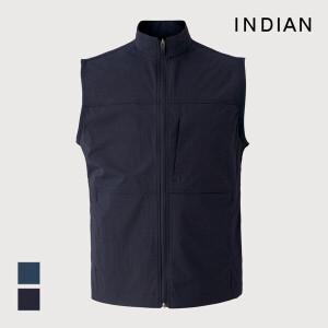 [INDIAN]펀칭배색 경량 베스트_MIEQC3M3101