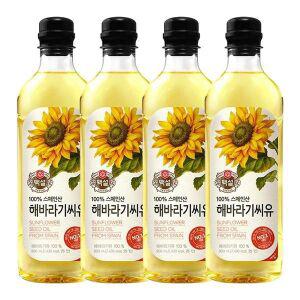 골피아 백설 해바라기씨유900ml x 4 식용유 오일