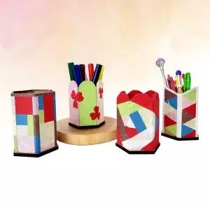 연필꽂이 만들기 DIY 재료 한지 공예 조립 나무 우드 꾸미기 중등 체험 키트 