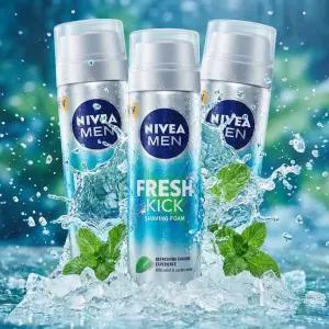 니베아 맨 프레시 킥 쉐이빙 폼200ml x3개 상쾌한 면도 c3-1