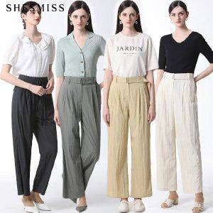[쉬즈미스]SHESMISS)] 벨티드 투턱 팬츠 (택가격 178000원)