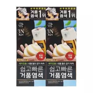 미쟝센 올뉴 쉽고빠른 거품염색 3N 흑갈색 x2