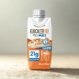 테이크핏 단백질음료 맥스 고소한맛 250ml X 24입 마시는 단백질 음료 드링크