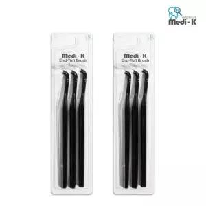 [메디케이] 치석 제거 덧니 틈새 치아 교정 어금니 칫솔 3p + 3p