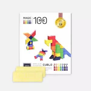 큐블로  국산 자석블럭 믹스100C 수학 교구 놀이 큐브 블록 MIX100C