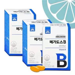 고려은단 메가도스B 850mg 60정 x 3개 비타민B군 고함량 수용성 G