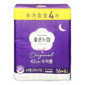 [기타]좋은느낌 TJMUPZXG 오리지널 에어핏 수퍼롱 오버나이트 20매