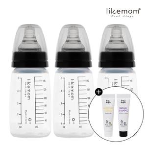 라이크맘 신생아용 PP 젖병 150ml, 3개 (+ 베이비 10ml)